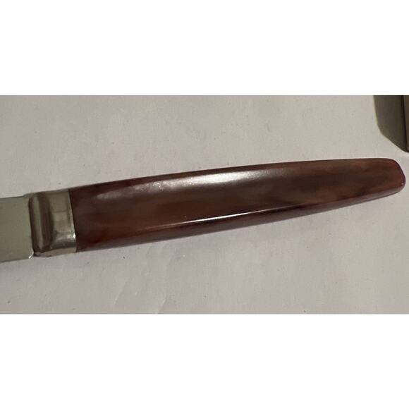 Vintage Regent Sheffield England 6 piece STEAK KNIFE SET Original Box MCM - Picture 4 of 7